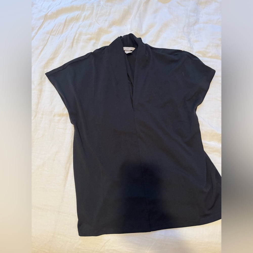 H&M black mandarin Collar Blouse